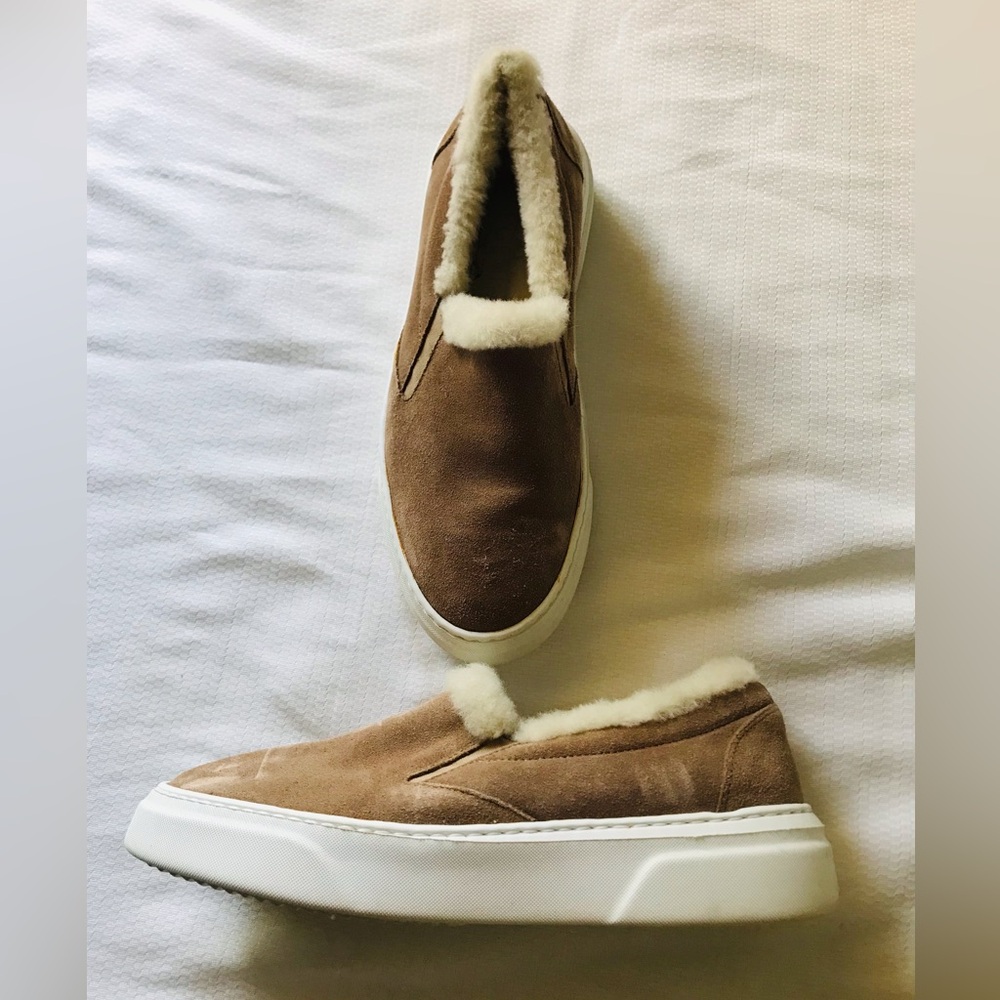 M.GEMÍ Tan Slip-On‎ Shoes with White Sole